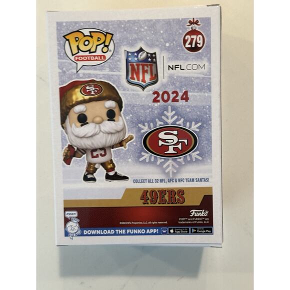 Funko POP! NFL San Francisco 49ers Santa #279 Fanatics 2024 Holiday Ex. #3 - Picture 5 of 7